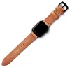 Roarcraft Men's Neutrals / Yellow / Orange Apple Watch Leather Band - Mustard In Yellow/orange