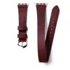 Roarcraft Men's Pink / Purple / Red Double Tour Apple Watch Leather Strap - Burgundy In Pink/purple/red