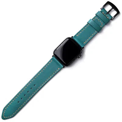 Roarcraft Women's Blue Vegtan Leather Apple Watch Strap - Teal