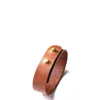 Roarcraft Women's Orange Adjustable Minimalist Leather Bracelet - Cognac In Orange