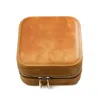 Roarcraft Women's Yellow Leather Travel Jewelry Case - Mustard In Yellow