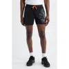Roark Alta 5 Drawstring Shorts In Black