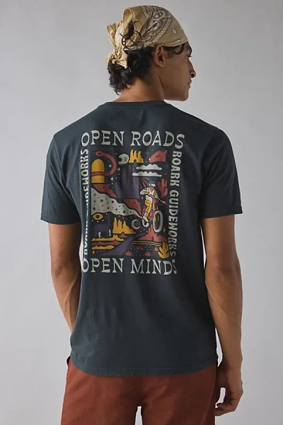 Roark Atacama Guideworks Graphic Tee In Black, Men's At Urban Outfitters In Blue