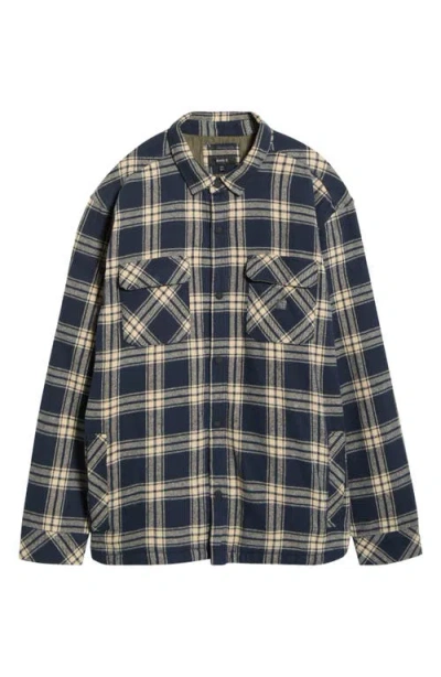 Roark Backwoods Cotton Flannel Snap-up Overshirt In Multi