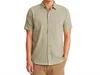 Roark Bless Up Breathable Stretch Shirt In Sage In Green