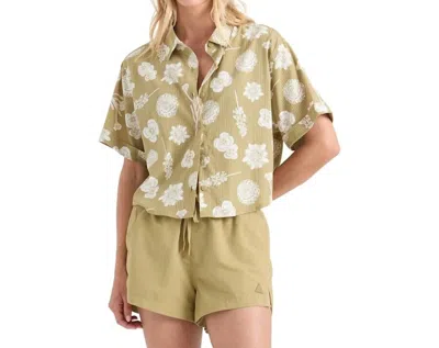 Roark Bless Up Camp Shirt In Dusty Olive In Green