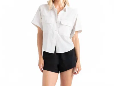 Roark Bless Up Cropped Shirt In Mist In Grey