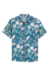 Roark Bless Up Short Sleeve Button-up Shirt In Blue