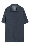 Roark Bless Up Short Sleeve Button-up Shirt In Blue