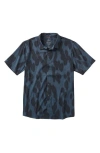 Roark Bless Up Short Sleeve Button-up Shirt In Blue
