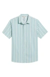 Roark Bless Up Short Sleeve Button-up Shirt In Green