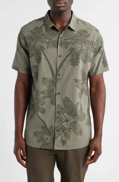 Roark Bless Up Short Sleeve Button-up Shirt In Gray
