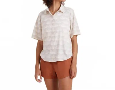 Roark Bless Up Stretch Shirt In Eggshell In White