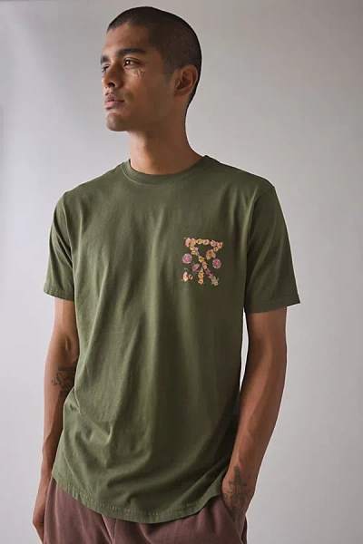 Roark Bush Bloom Graphic Tee In Olive, Men's At Urban Outfitters