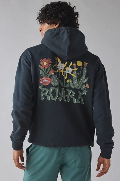 Roark Cactus Garden Hoodie Sweatshirt In Black, Men's At Urban Outfitters In Blue