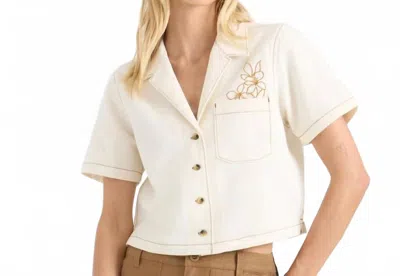 Roark Camp Button Up Shirt In Bone In White