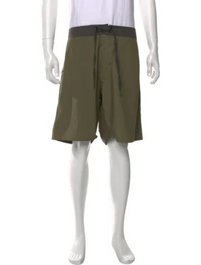 Pre-owned Roark Colorblock Pattern Athletic Shorts In Green