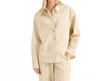 Roark Costa Button Up Shirt In Sand In Orange