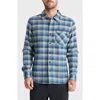 Roark Crossroads Organic Cotton Button-up Shirt In Blue