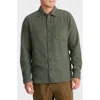 Roark Crossroads Organic Cotton Button-up Shirt In Green