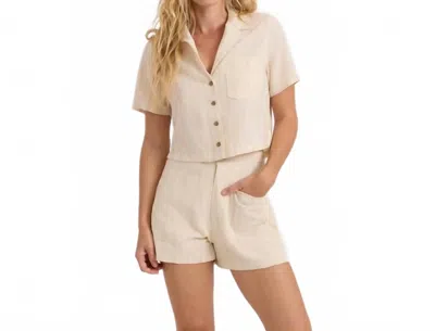 Roark Crosswinds Camp Button Up Shirt In Unbleached In Neutral