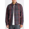 Roark Diablo Classic Fit Stripe Water Repellent Snap-up Shirt Jacket In Multi