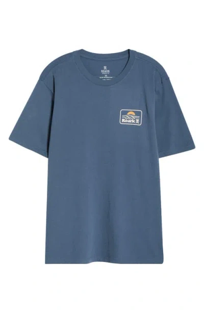 Roark Earth Sea Graphic Regular Fit T-shirt In Blue