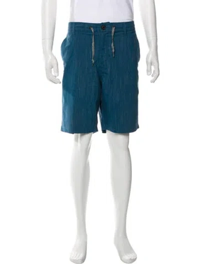 Pre-owned Roark Flat Front Shorts In Blue