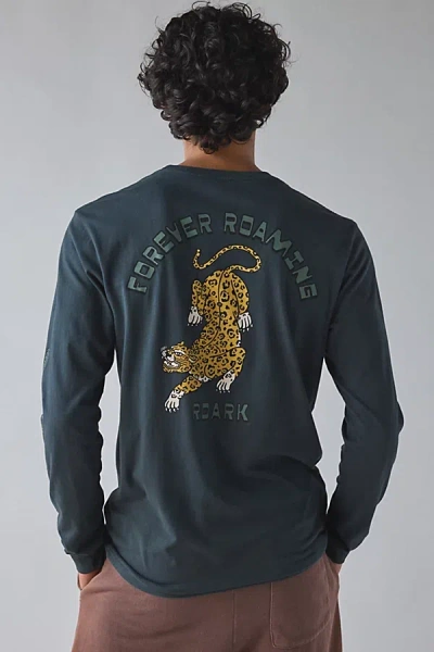 Roark Forever Roaming Graphic Long Sleeve Tee In Black, Men's At Urban Outfitters In Blue