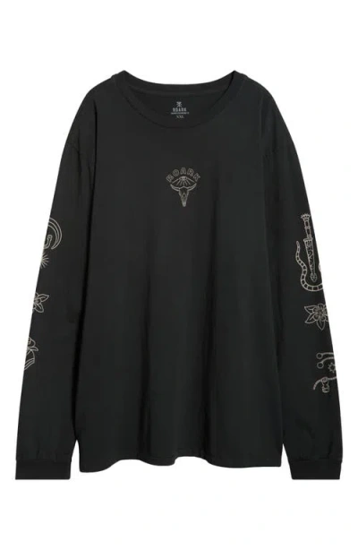 Roark Gaucho Icons Long Sleeve Graphic T-shirt In Black