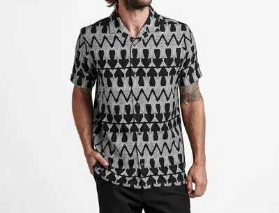 Roark Gonzo Camp Collar Shirt In Manawa Tapu Black In Multi