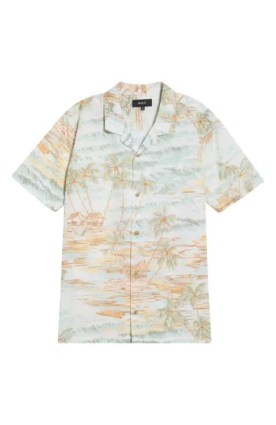 Roark Gonzo Organic Cotton Camp Shirt In Multi