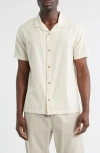 Roark Gonzo Organic Cotton Camp Shirt In Neutral