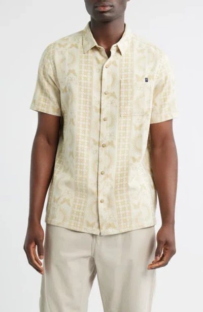 Roark Gonzo Short Sleeve Button-up Shirt In Neutral