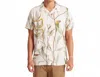 Roark Gonzo Short Sleeve Woven Shirt In Gum Tree Bone In White