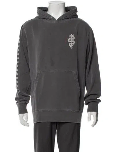 Pre-owned Roark Graphic Print Crew Neck Hoodie In Grey