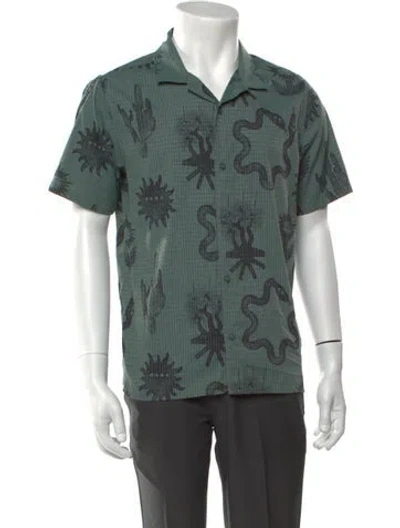Pre-owned Roark Graphic Print Short Sleeve Shirt In Green