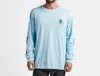 Roark Guideworks Skull Long Sleeve Premium Tee In Light Blue In Blue