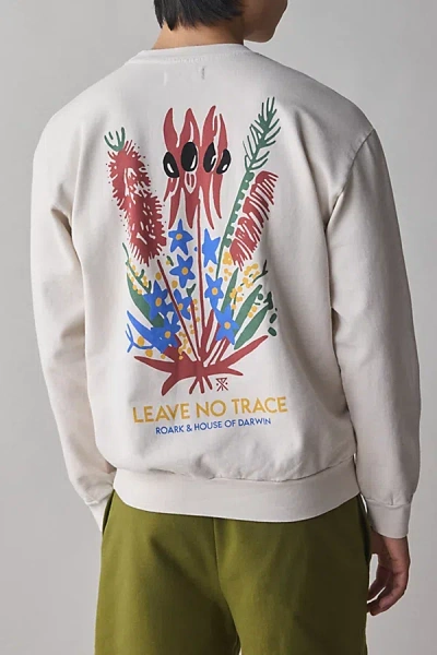 Roark House Of Darwin Crew Neck Sweatshirt In Bon, Men's At Urban Outfitters In White