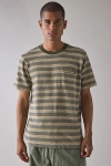 Roark Journey Jacquard Stripe Tee In Blue, Men's At Urban Outfitters In Multi