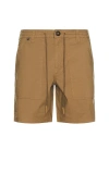 Shop Roark Layover Utility Ripstop Shorts In Brown