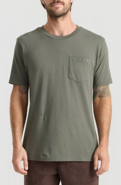 Roark Made To Fade Pocket T-shirt In Green