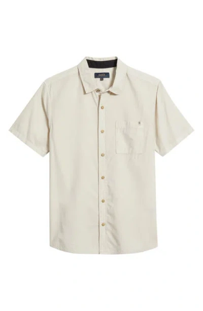 Roark Made To Fade Short Sleeve Cotton & Lyocell Button-up Shirt In Neutral