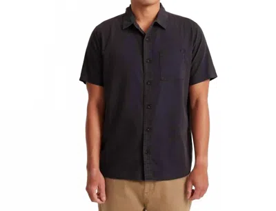 Roark Made To Fade Short Sleeve Shirt In Washed Charcoal In Multi