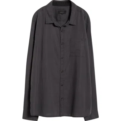 Roark Made To Fade Solid Cotton & Lyocell Button-up Shirt In Blue