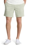 Roark Made To Fade Stretch Cotton Drawstring Shorts In Green