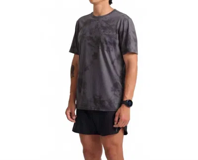 Roark Mathis Athletic Tee In Grey Tie Dye In Blue