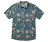 Roark Men's Bless Up Breathable Stretch Shirt In Deep Sea In Green