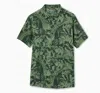 ROARK MEN BLESS UP BREATHABLE STRETCH SHIRT IN JUNGLE GREEN PRINT
