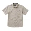 Roark Men's Journey Short Sleeve Button Up Shirt In Ghost Grey In Neutral